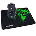 LED Wired Gaming Mouse + Green Mouse Pad